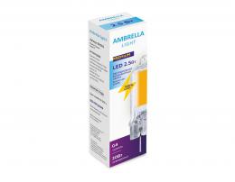 Изображение продукта Лампа светодиодная филаментная Ambrella light G4 2,5W 4200K прозрачная 204502 